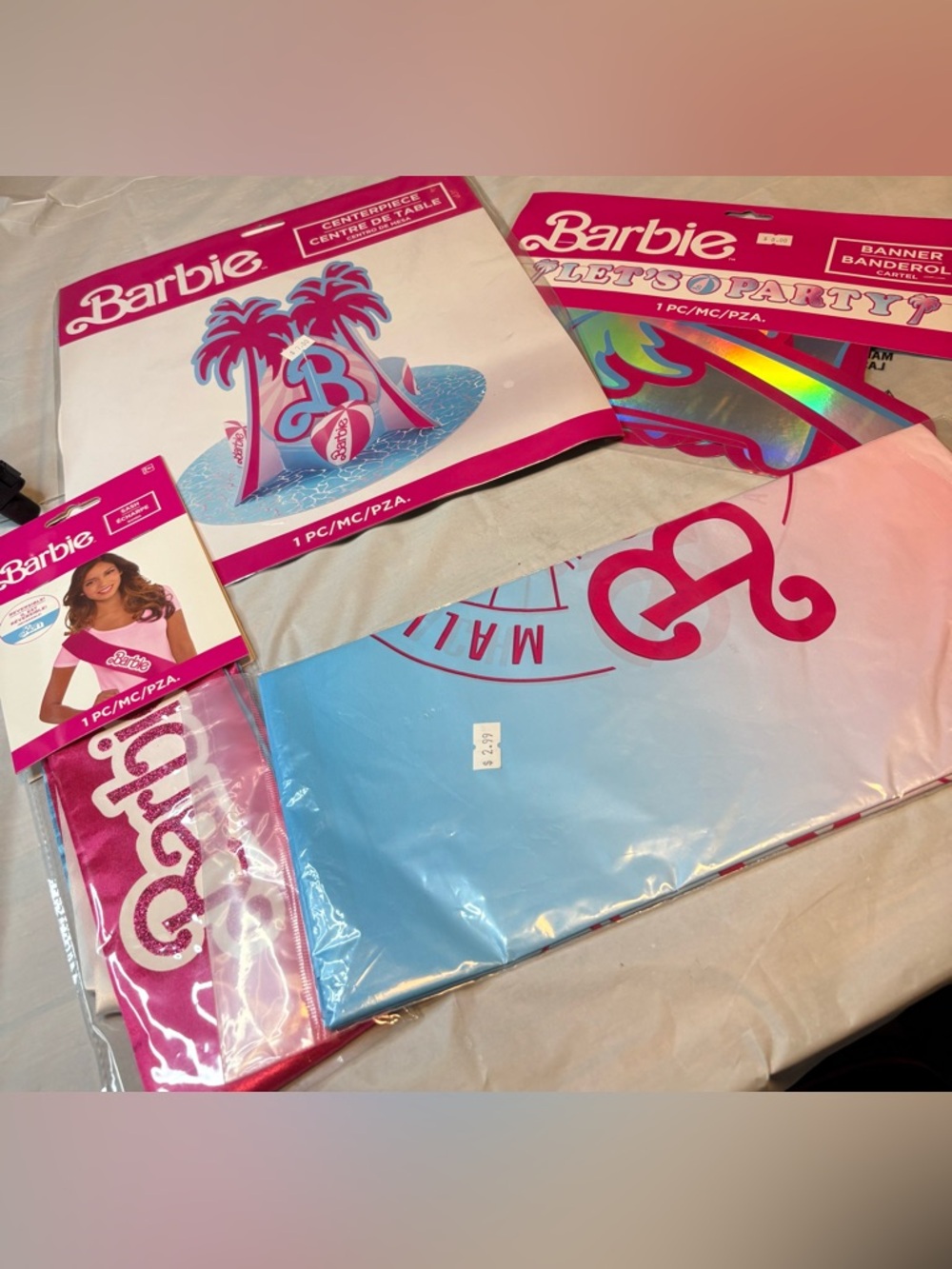 Barbie Party Decoration Set - Hot Pink & Light Blue